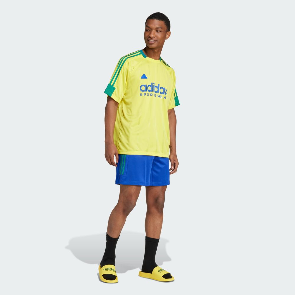 Foto 7 pulgar | Playera House Of Tiro Nations Pack Adidas Amarillo Hombre