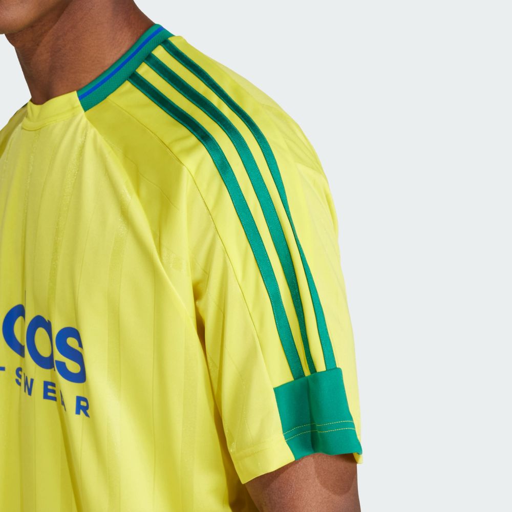 Foto 9 pulgar | Playera House Of Tiro Nations Pack Adidas Amarillo Hombre
