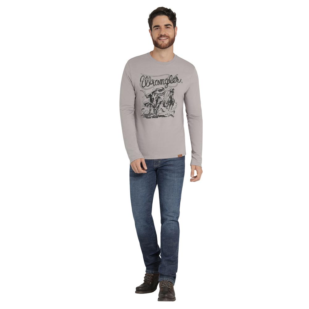 Foto 5 pulgar | Playera Hombre Wrangler Comfort 335 Gris