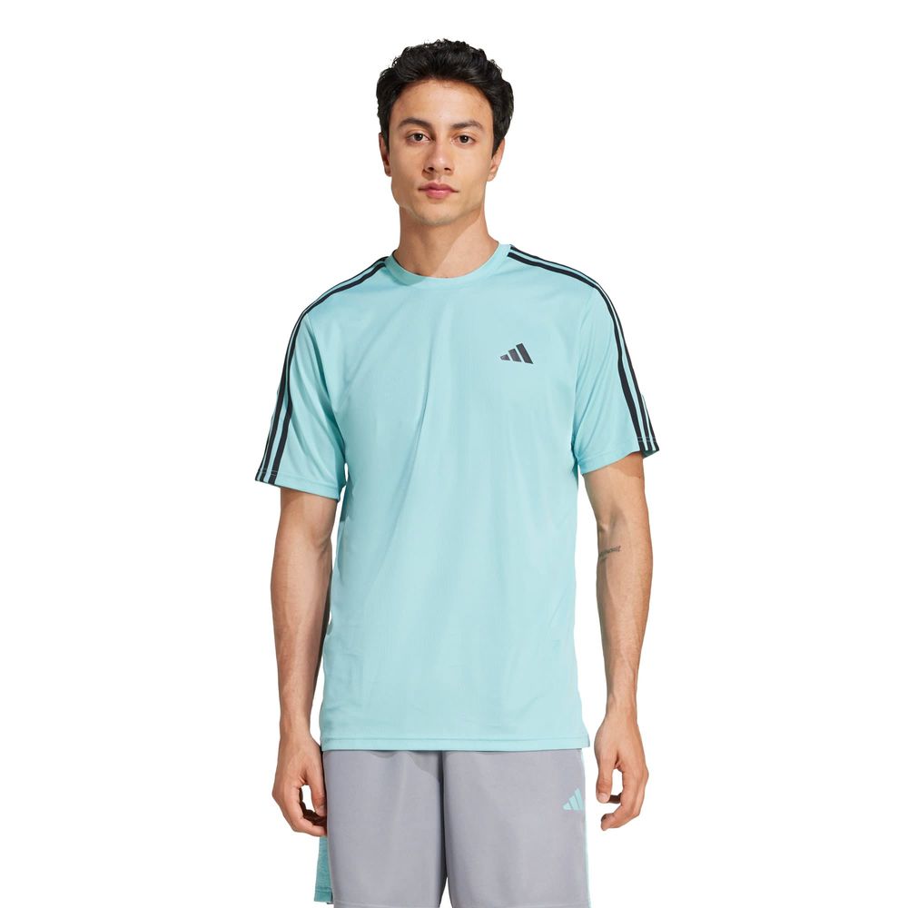 Foto 3 pulgar | Playera Train Essentials 3-stripes Adidas Turquesa Hombre