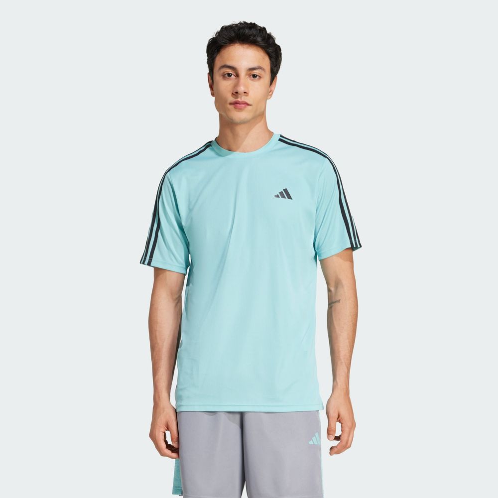 Foto 5 pulgar | Playera Train Essentials 3-stripes Adidas Turquesa Hombre