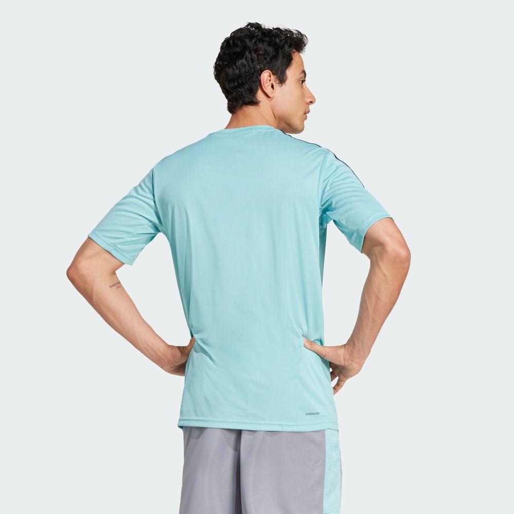 Foto 6 pulgar | Playera Train Essentials 3-stripes Adidas Turquesa Hombre