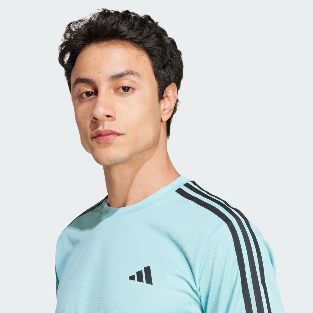 Foto 8 pulgar | Playera Train Essentials 3-stripes Adidas Turquesa Hombre