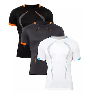 Foto 1 | Playera 3 Piezas Deportiva Compresión Correr Gym Talla G Eo Safe Imports Esi-14937 Multicolor