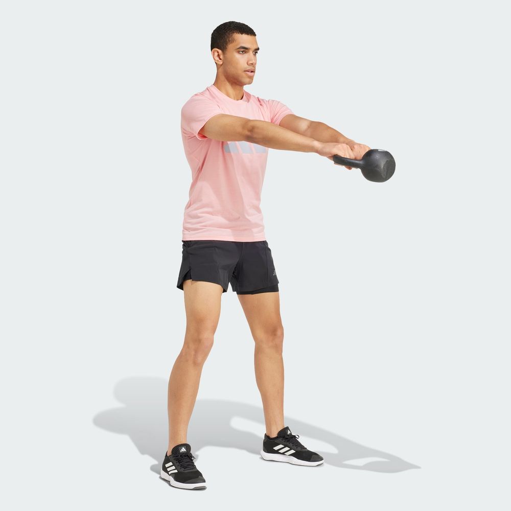 Foto 7 pulgar | Playera Deportiva Train Essentials Feelready Logo Adidas Rosa Hombre