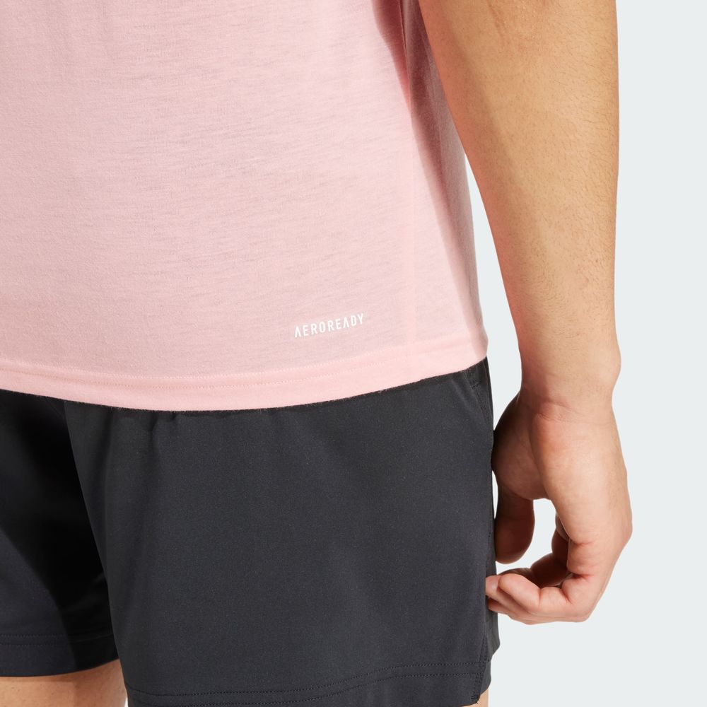 Foto 9 pulgar | Playera Deportiva Train Essentials Feelready Logo Adidas Rosa Hombre