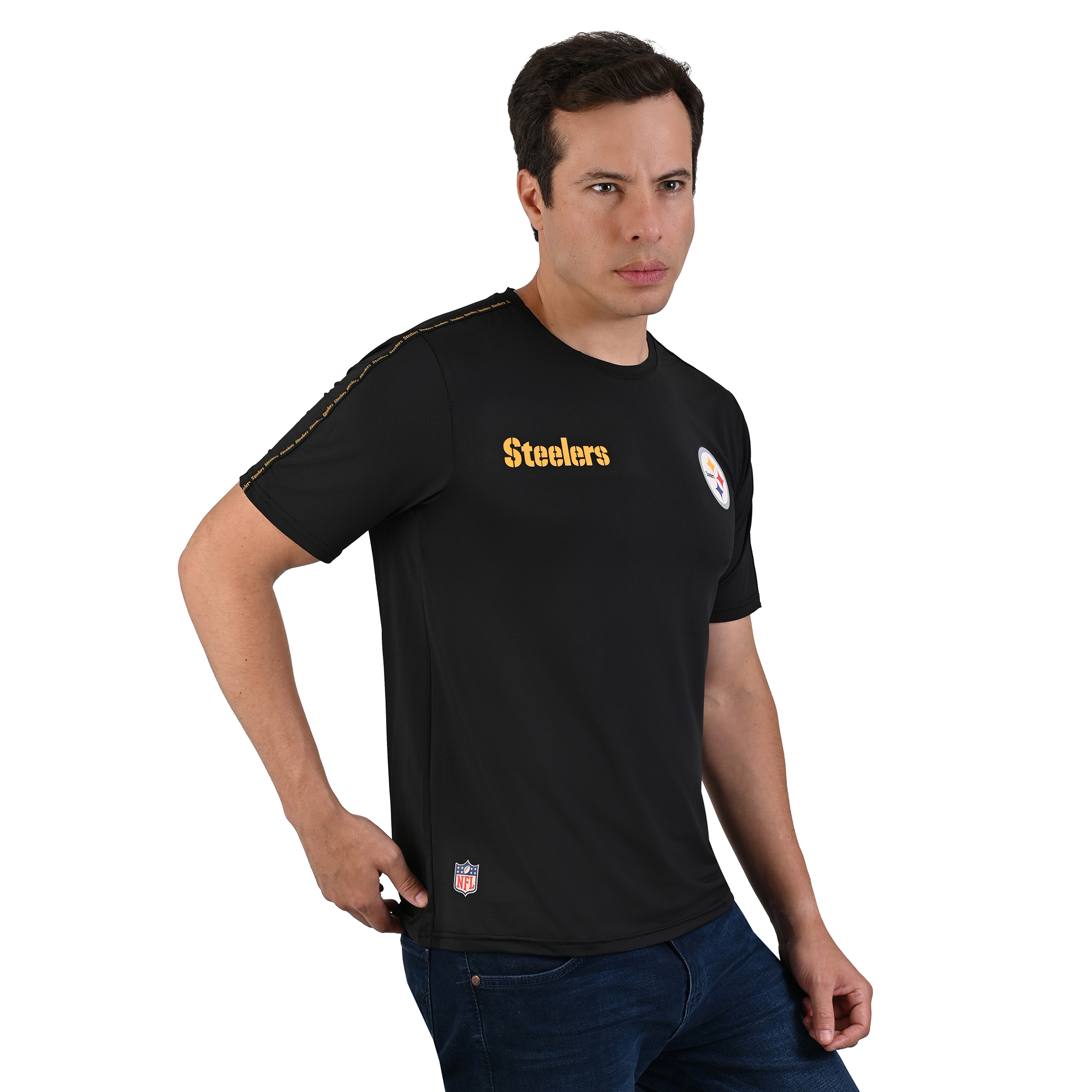 Foto 3 pulgar | Playera Training Nfl Para Caballero Pittsburgh Steelers 100% Original.