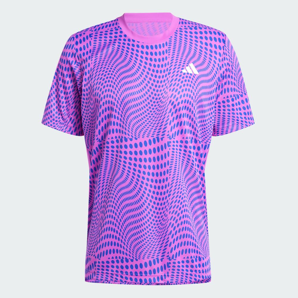 Foto 3 | Playera Club Para Tenis Estampada Adidas Violeta Hombre