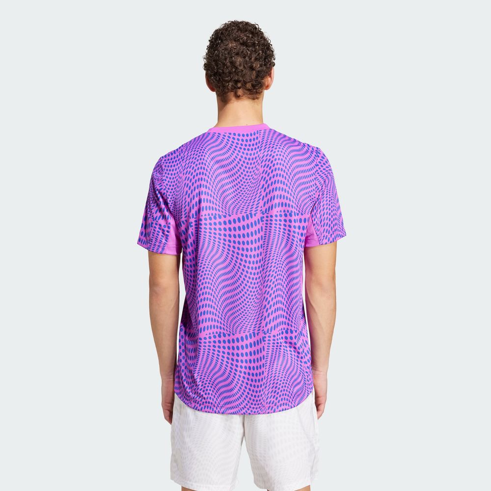 Foto 6 pulgar | Playera Club Para Tenis Estampada Adidas Violeta Hombre