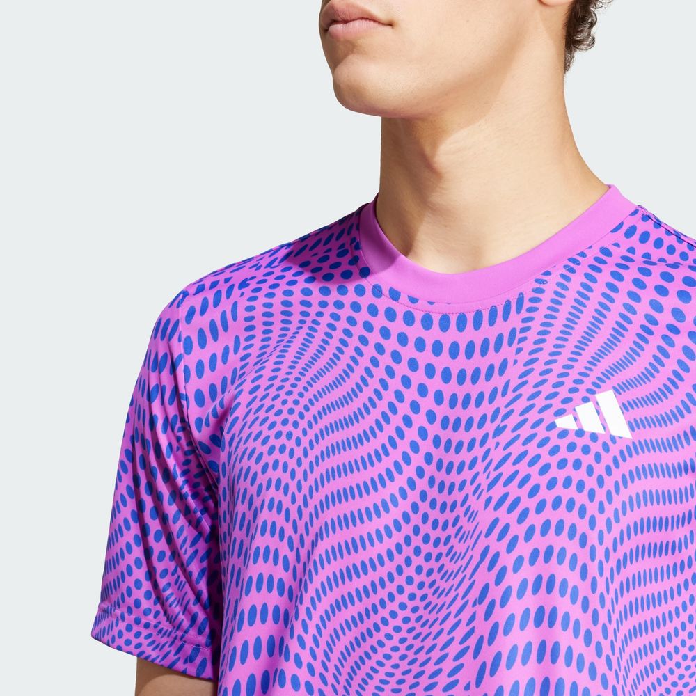 Foto 7 | Playera Club Para Tenis Estampada Adidas Violeta Hombre