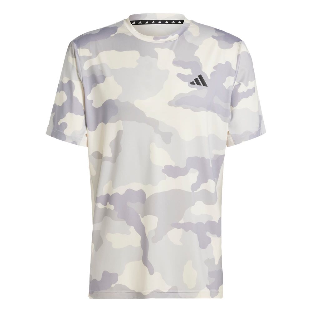 Playera Train Essentials Camo Estampada Adidas Blanco Hombre