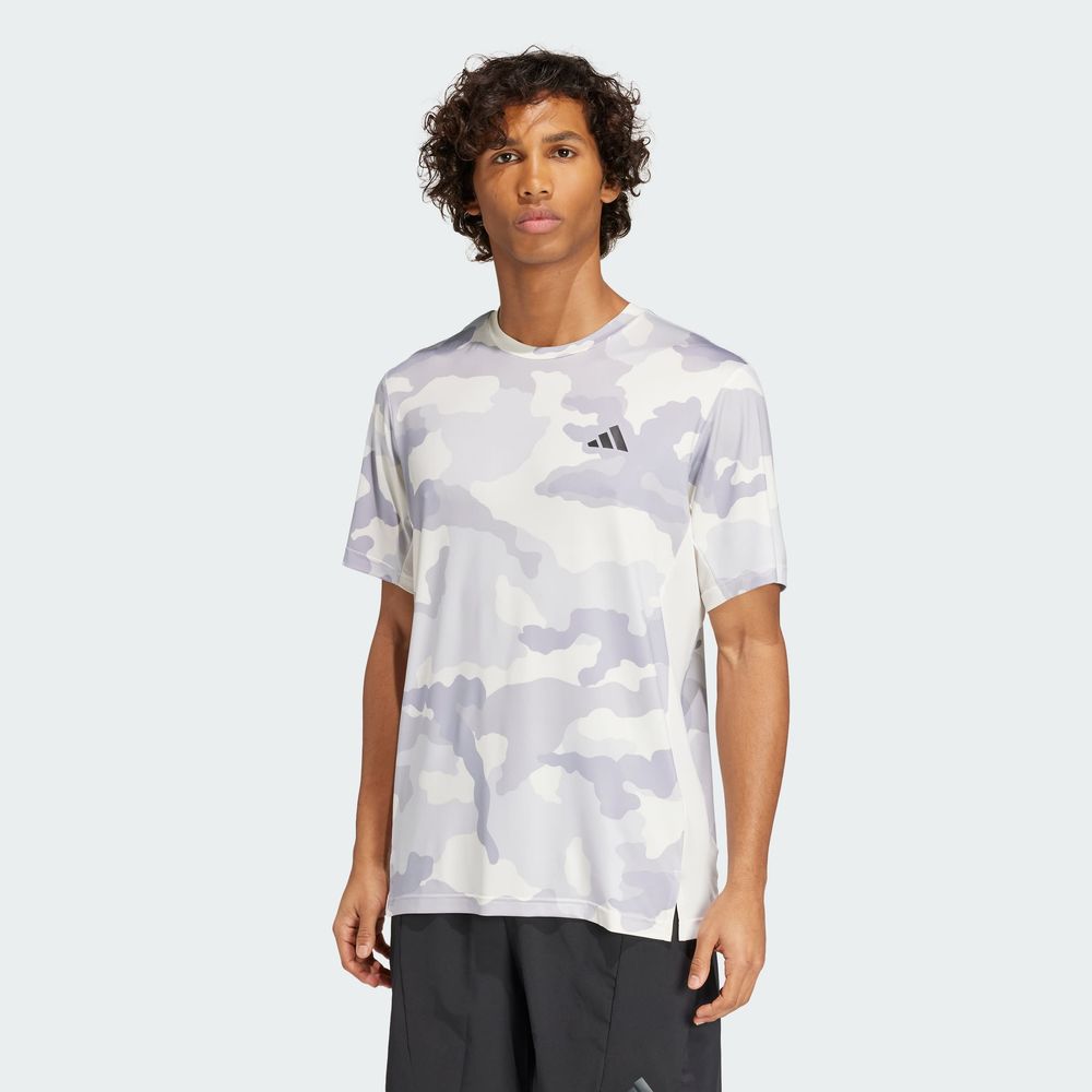 Foto 5 pulgar | Playera Train Essentials Camo Estampada Adidas Blanco Hombre