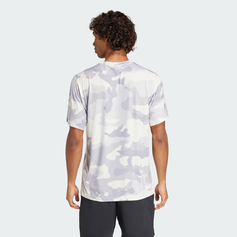 Foto 6 pulgar | Playera Train Essentials Camo Estampada Adidas Blanco Hombre