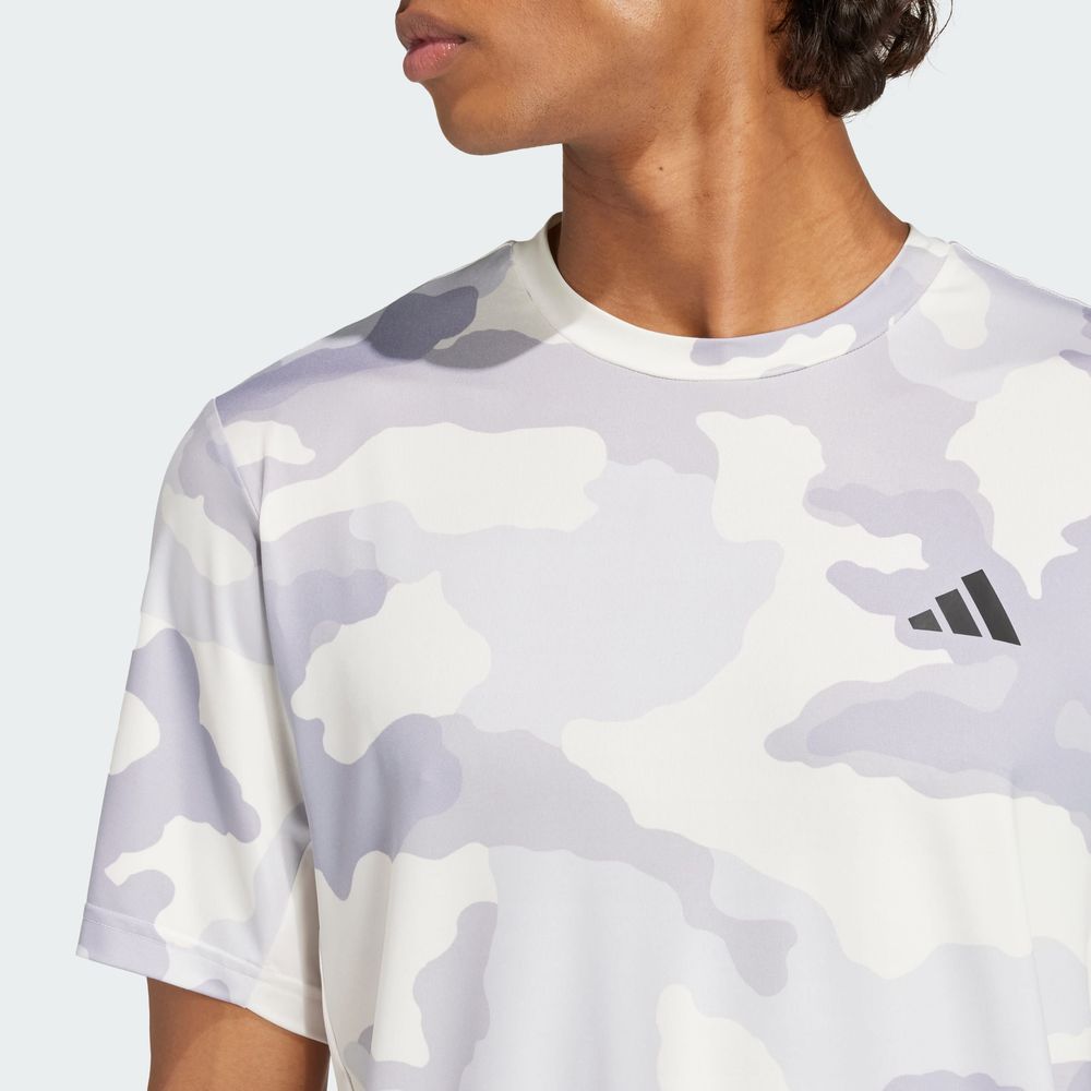 Foto 8 pulgar | Playera Train Essentials Camo Estampada Adidas Blanco Hombre