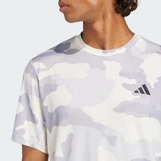 Foto 7 | Playera Train Essentials Camo Estampada Adidas Blanco Hombre