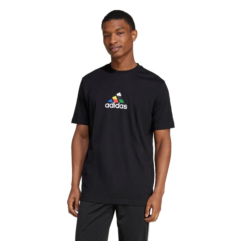 Foto 3 pulgar | Playera House Of Tiro Nations Estampada Adidas Negro Hombre