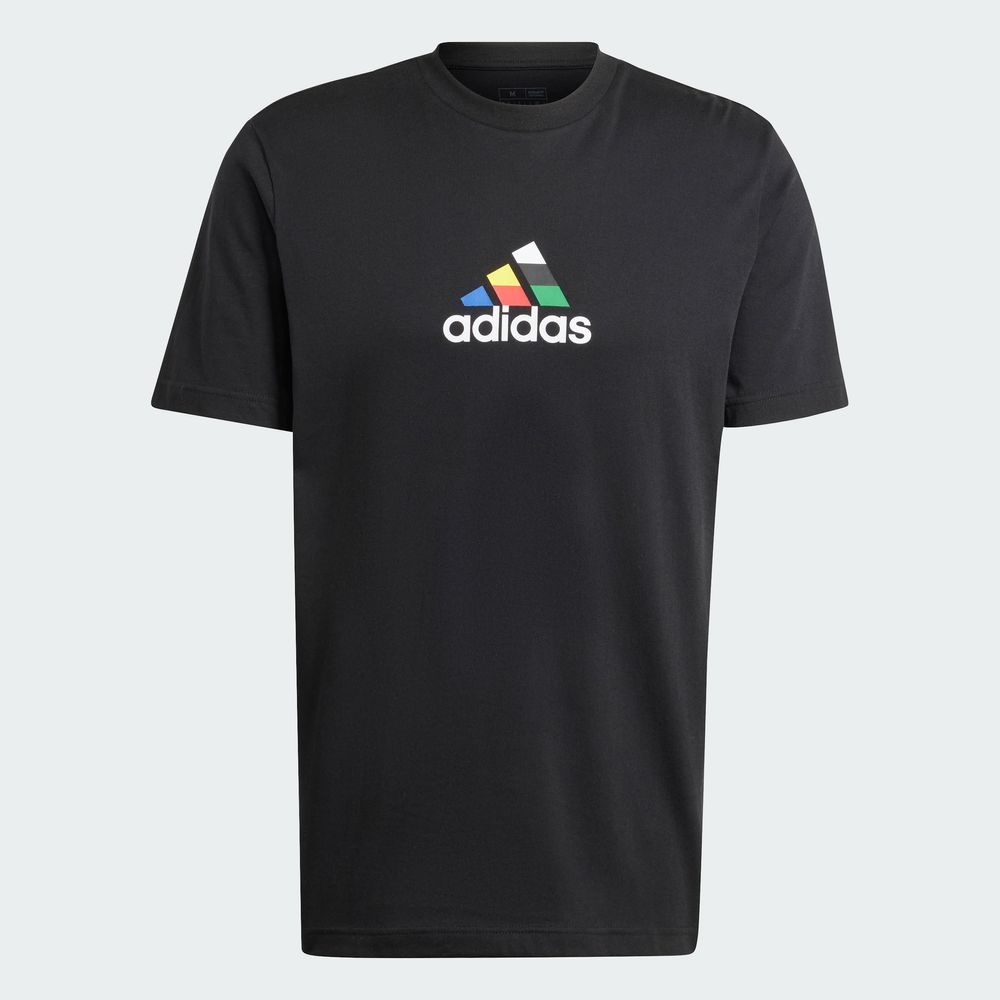 Foto 4 pulgar | Playera House Of Tiro Nations Estampada Adidas Negro Hombre