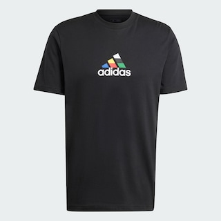 Foto 3 | Playera House Of Tiro Nations Estampada Adidas Negro Hombre