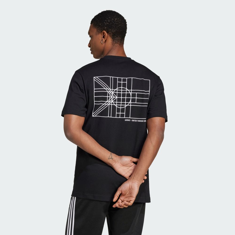 Foto 6 pulgar | Playera House Of Tiro Nations Estampada Adidas Negro Hombre