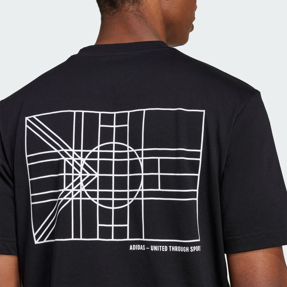 Foto 8 pulgar | Playera House Of Tiro Nations Estampada Adidas Negro Hombre