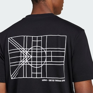 Foto 7 | Playera House Of Tiro Nations Estampada Adidas Negro Hombre