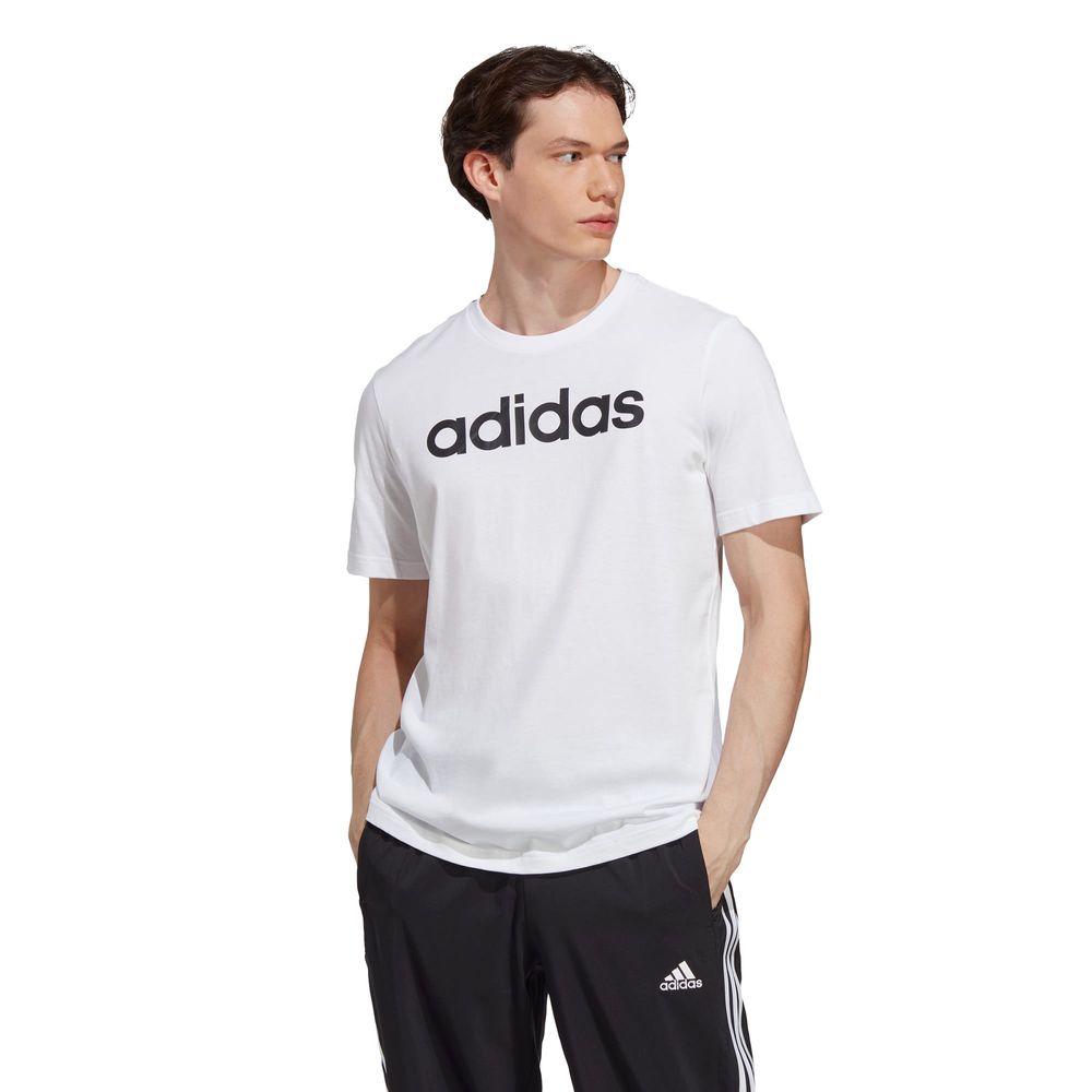 Foto 3 pulgar | Playera Adidas Essentials Jersey Blanco para Hombre