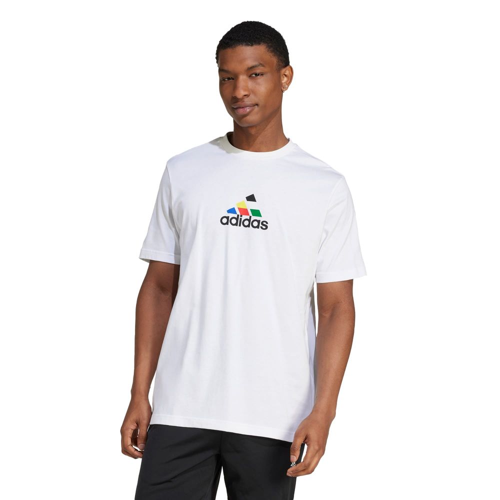 Foto 3 pulgar | Playera House Of Tiro Nations Estampada Adidas Blanco Hombre