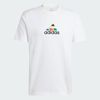 Foto 3 | Playera House Of Tiro Nations Estampada Adidas Blanco Hombre