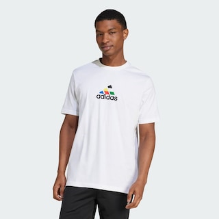 Foto 4 | Playera House Of Tiro Nations Estampada Adidas Blanco Hombre