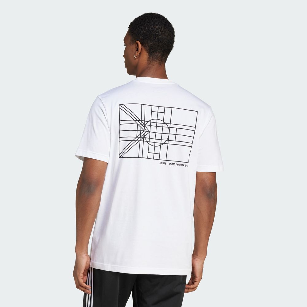 Foto 6 pulgar | Playera House Of Tiro Nations Estampada Adidas Blanco Hombre