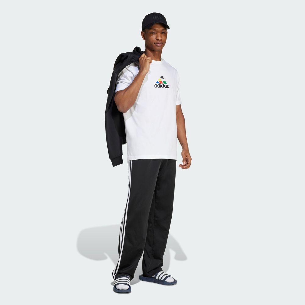 Foto 7 pulgar | Playera House Of Tiro Nations Estampada Adidas Blanco Hombre