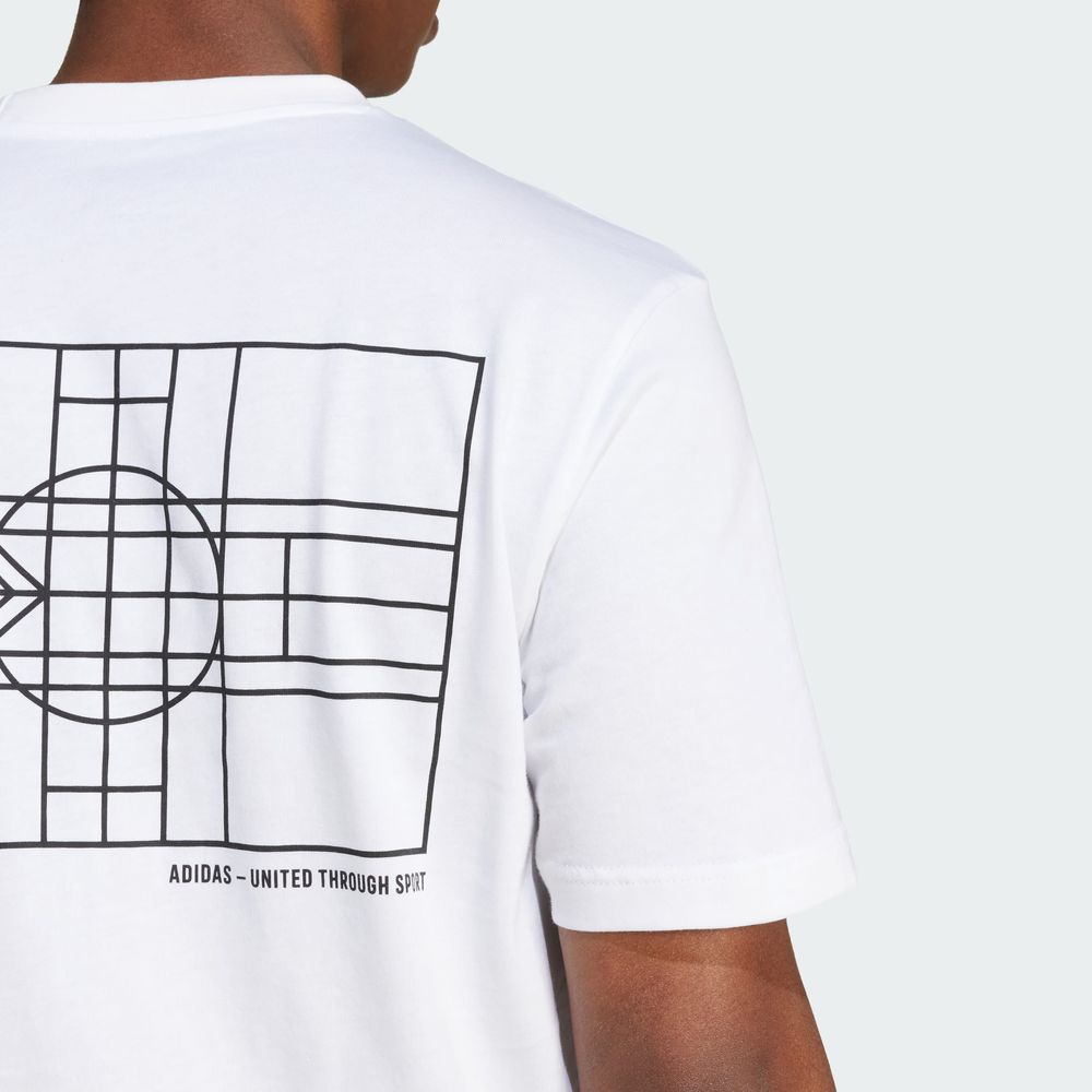 Foto 8 pulgar | Playera House Of Tiro Nations Estampada Adidas Blanco Hombre