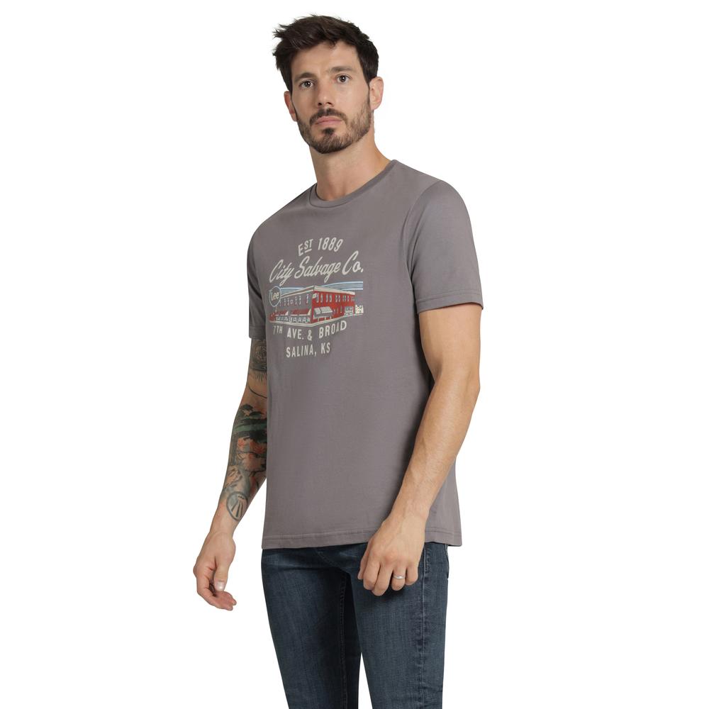 Foto 3 pulgar | Playera Hombre Lee Regular Fit 245 Gris