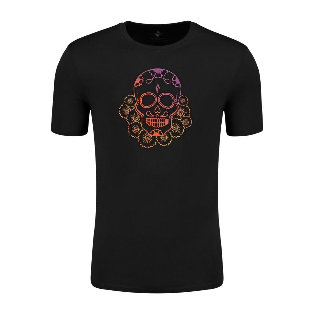 Playera Skechers Dia De Muertos Skechers 3aug001blk Unisex Casual Negro