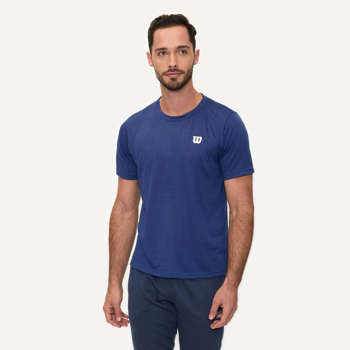 Foto 2 pulgar | Playera Wilson Polyspun Cuello Redondo Lisa Para Hombre