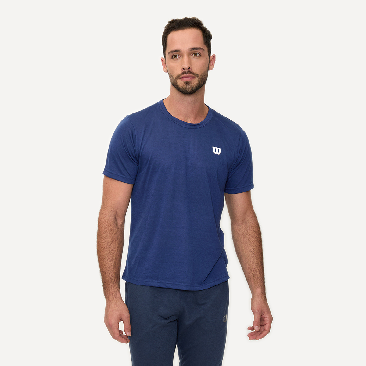 Foto 3 pulgar | Playera Wilson Polyspun Cuello Redondo Lisa Para Hombre