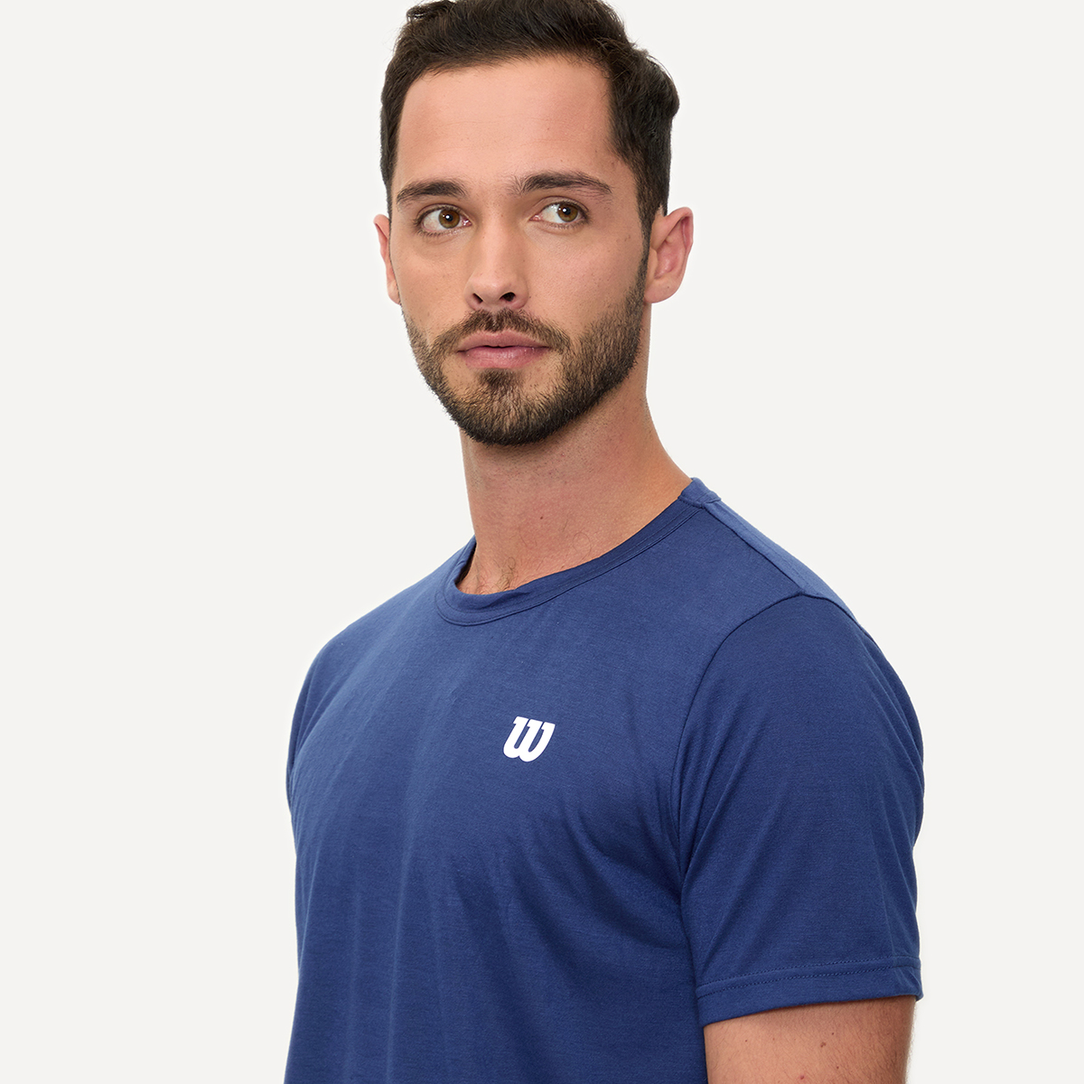 Foto 4 pulgar | Playera Wilson Polyspun Cuello Redondo Lisa Para Hombre