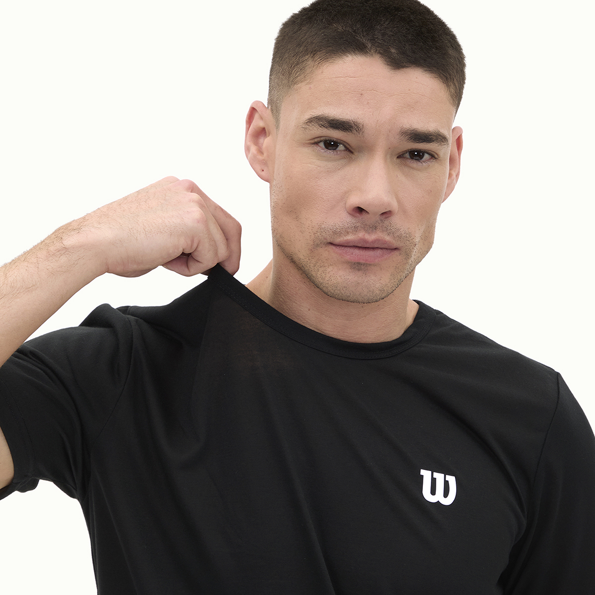 Foto 3 pulgar | Playera Wilson Polyspun Cuello Redondo Lisa Para Hombre