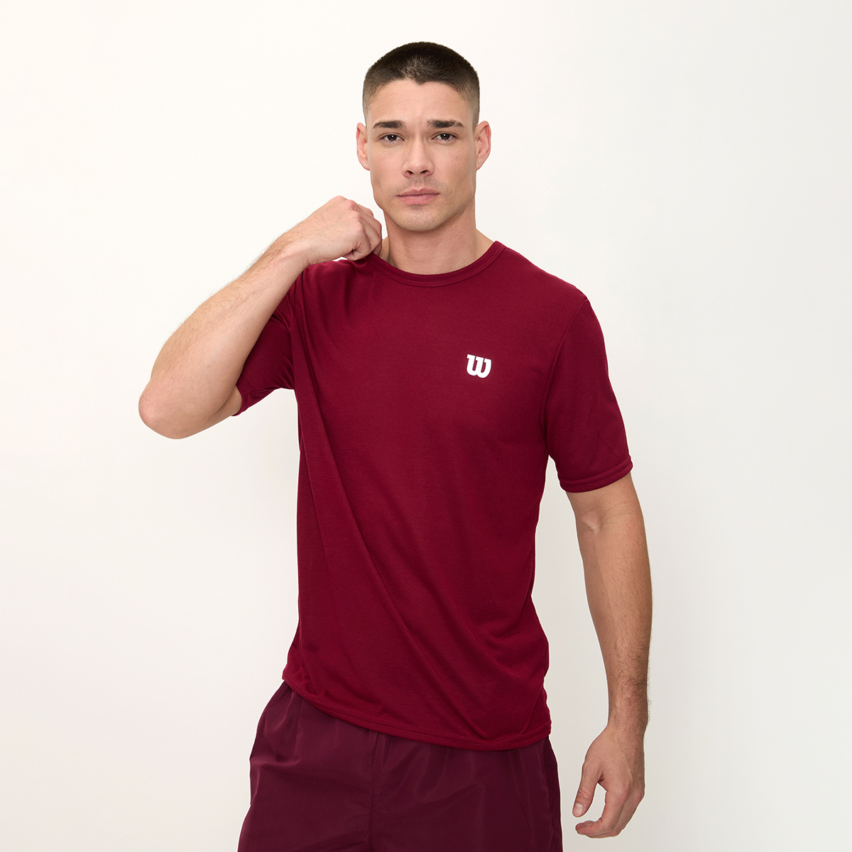 Foto 4 pulgar | Playera Wilson Polyspun Cuello Redondo Lisa Para Hombre