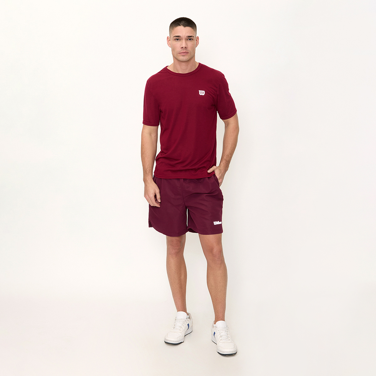 Foto 6 pulgar | Playera Wilson Polyspun Cuello Redondo Lisa Para Hombre