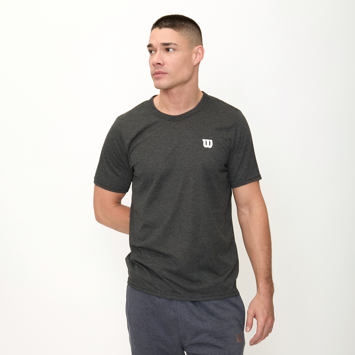 Foto 3 pulgar | Playera Wilson Polyspun Cuello Redondo Lisa Para Hombre