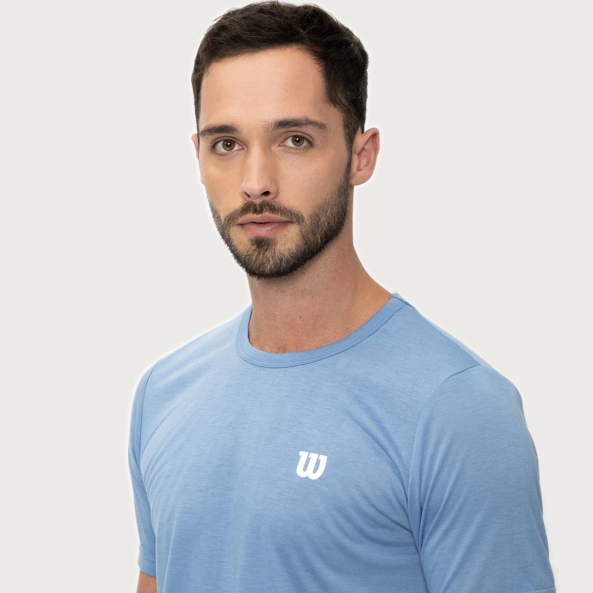 Foto 4 pulgar | Playera Wilson Polyspun Cuello Redondo Lisa Para Hombre