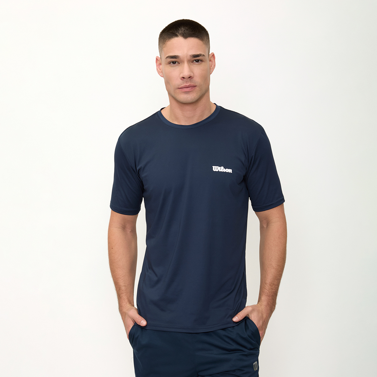 Foto 2 pulgar | Playera Wilson Ultra Ligera Cuello Redondo Para Hombre