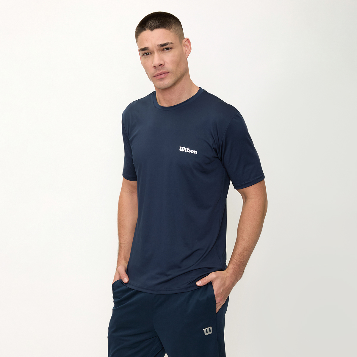 Foto 3 pulgar | Playera Wilson Ultra Ligera Cuello Redondo Para Hombre