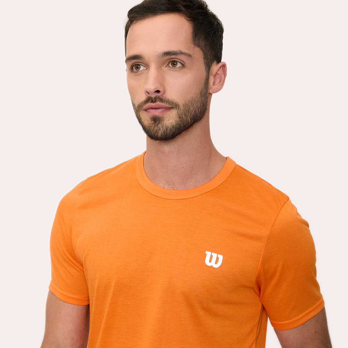 Foto 4 pulgar | Playera Wilson Polyspun Cuello Redondo Lisa Para Hombre