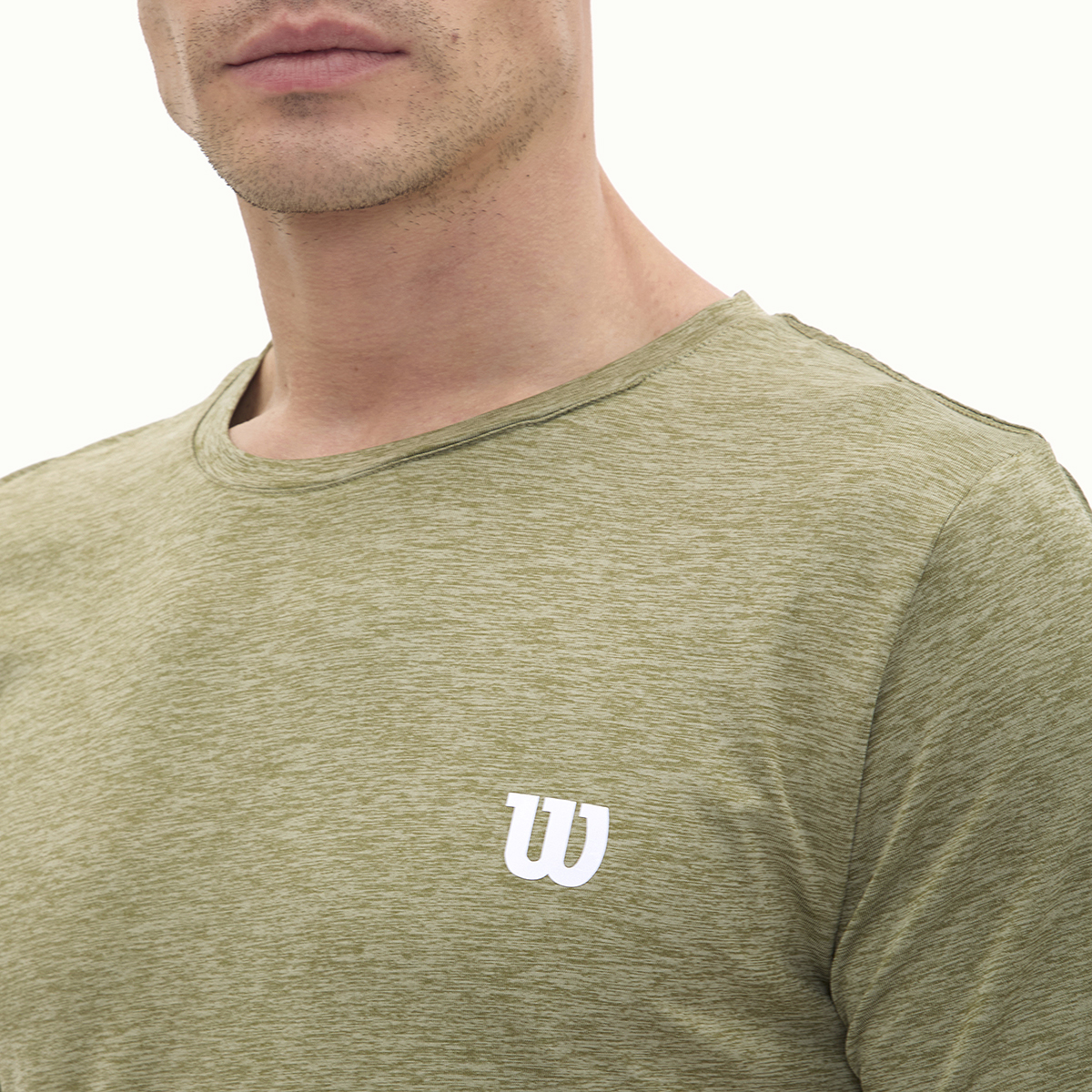 Foto 4 | Playera Wilson Cuello Redondo Jaspeada Lisa Para Hombre