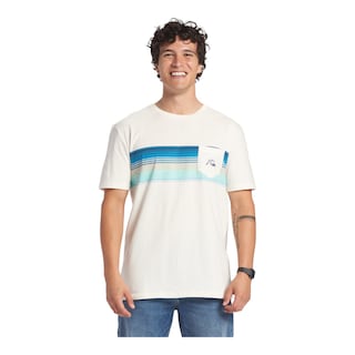 Foto 1 | Playera Quiksilver Swell color Blanco para Hombre