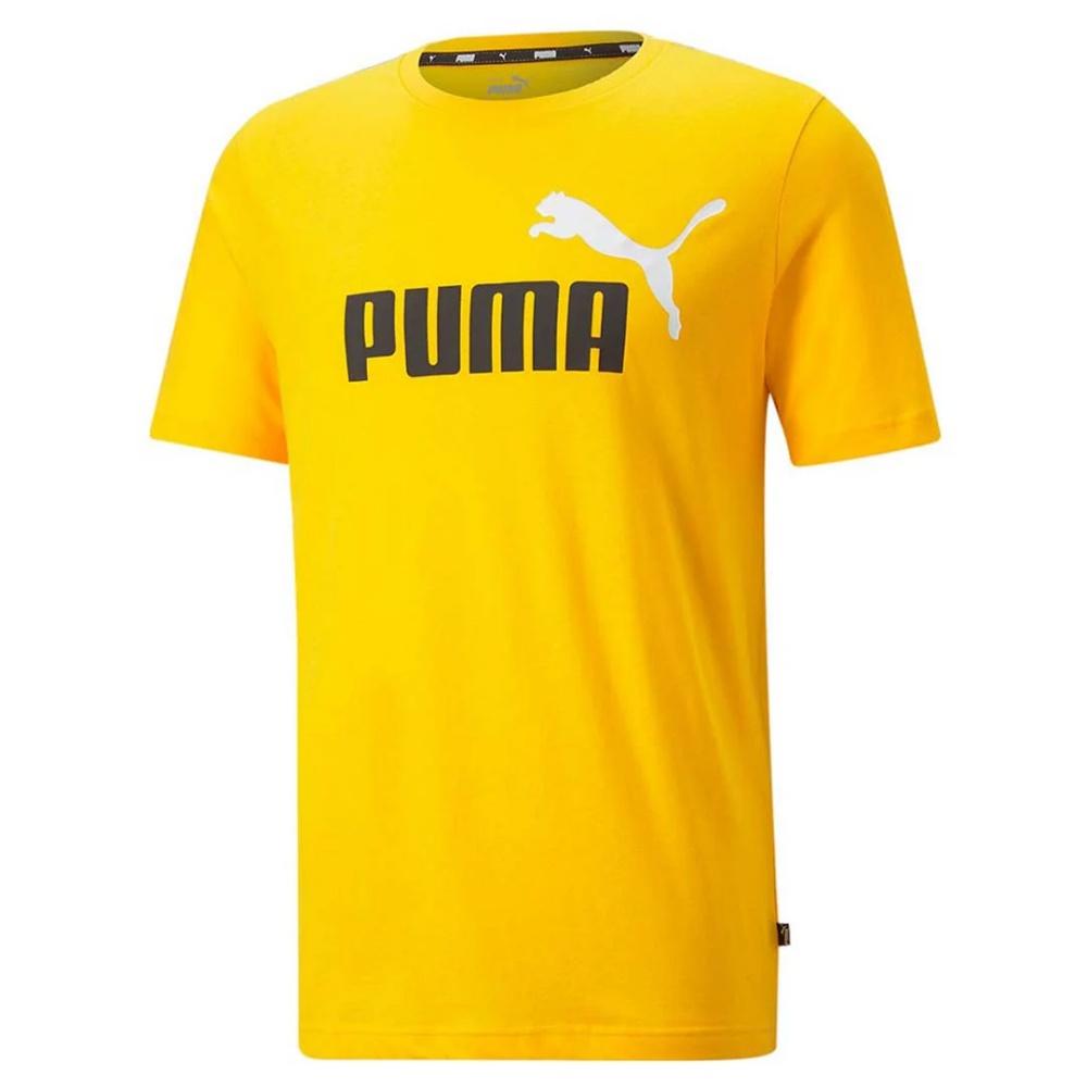 Foto 2 pulgar | Playera Puma Ess+ 2 Col Logo Tee Amarilla para Hombre