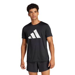 Foto 2 | Playera Run It Adidas Negro Hombre