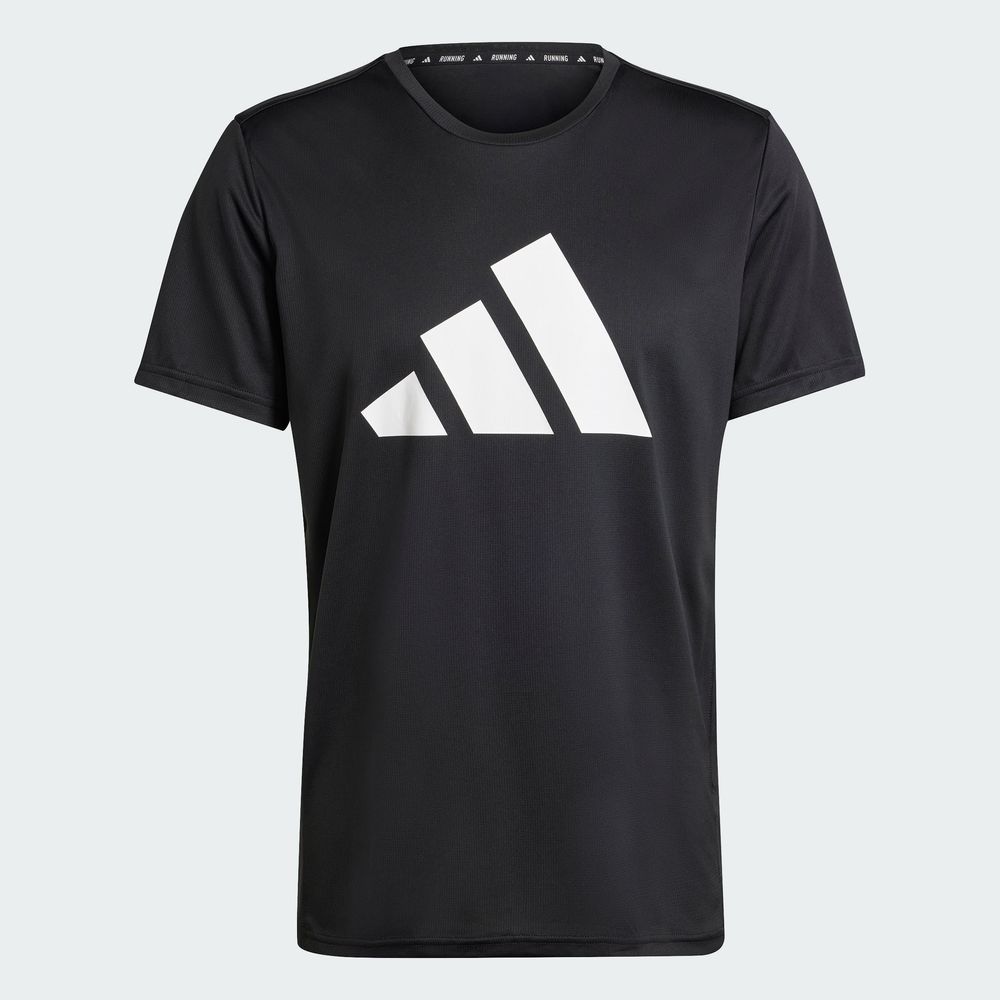 Foto 4 pulgar | Playera Run It Adidas Negro Hombre